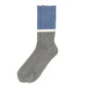 Rototo Bicolor Ribbed Crew Socks Light Blue / Dark Gray(Rototo Bicolor Ribbed Crew Socks Light Blue Dark Gray)