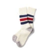 Rototo Coarse Ribbed Old School Crew Socks Navy / Dark Red(Rototo Coarse Ribbed Old School Crew Socks Navy Dark Red)