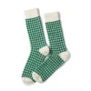 Rototo Jacquard Knit Gingham Sock Green(Rototo Jacquard Knit Gingham Sock Green)