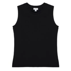 Sunspel Boy Fit Tank T-Shirt Black(Sunspel Boy Fit Tank T Shirt Black)