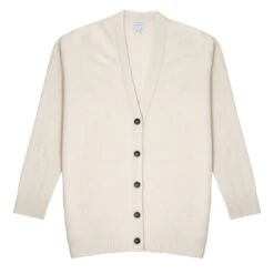Sunspel Womens Lambswool Cardigan Ecru(Sunspel Womens Lambswool Cardigan Ecru)