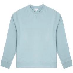 Sunspel Womens Loopback Sweatshirt Storm Blue(Sunspel Womens Loopback Sweatshirt Storm Blue)