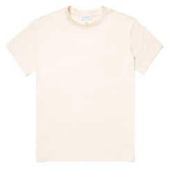 Sunspel Womens Boy-Fit Crew Neck T-Shirt Undyed(Sunspel Womens Boy Fit Crew Neck T Shirt Undyed)