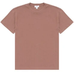 Sunspel Womens Boy Fit Crew Neck T-Shirt Dark Sand(Sunspel Womens Boy Fit Crew Neck T Shirt Dark Sand)