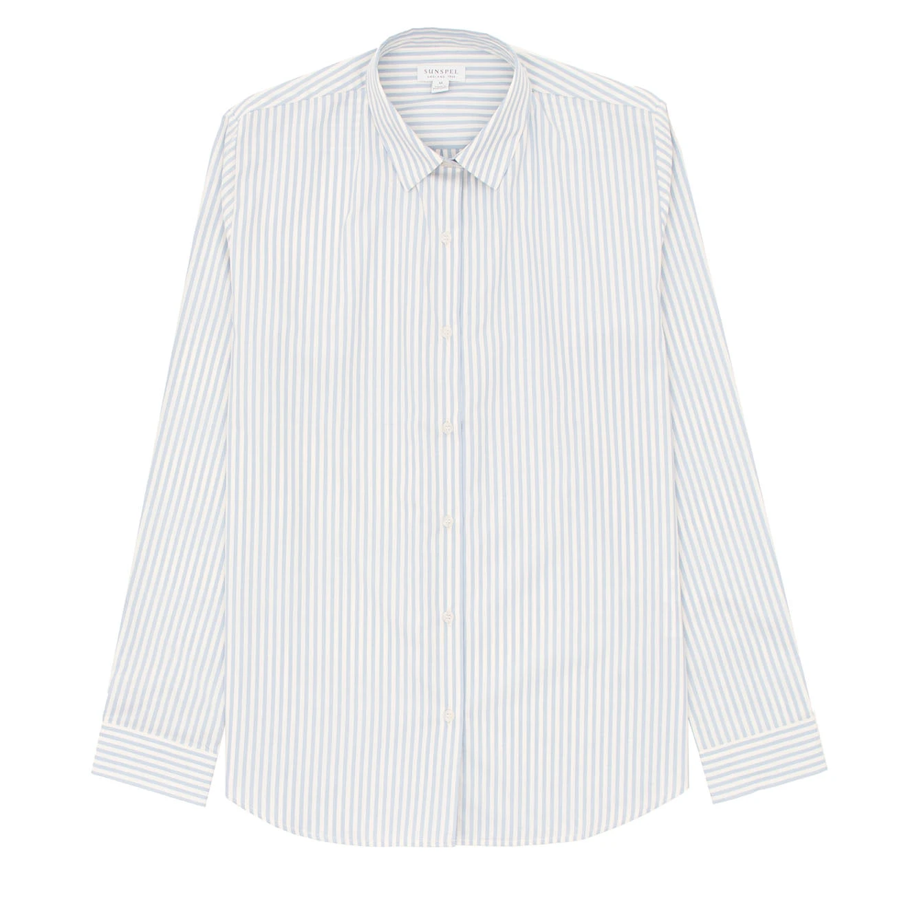 Sunspel Womens Classic Shirt Blue/Ecru Stripe(Sunspel Womens Classic Shirt Blue Ecru Stripe) 3 Sunspel Womens Classic Shirt Blue/Ecru Stripe(Sunspel Womens Classic Shirt Blue Ecru Stripe)