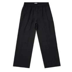 Sunspel Womens Drawstring Wide Leg Trouser Black(Sunspel Womens Drawstring Wide Leg Trouser Black)
