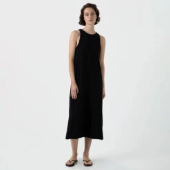 Sunspel Womens Jersey Midi Dress Black(Sunspel Womens Jersey Midi Dress Black) 7 Sunspel Womens Jersey Midi Dress Black(Sunspel Womens Jersey Midi Dress Black) -Best Clothing Store SunspelWomensJerseyMidiDressBlack2