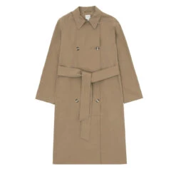 Sunspel Womens Trench Coat Dark Stone(Sunspel Womens Trench Coat Dark Stone)