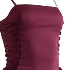 Damson Madder Angelina Cotton Satin Dress Fig(Damson Madder Angelina Cotton Satin Dress Fig) -Best Clothing Store TROUSERS 0001 AUG ECOM0240