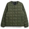 Taion Womens Crew Neck Down Jacket Dark Olive(Taion Womens Crew Neck Down Jacket Dark Olive) -Best Clothing Store Taion Womens Crew Neck Down Jacket Dark Olive