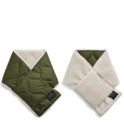 Taion Military Reversible Down Scarf Dark Olive / Cream(Taion Military Reversible Down Scarf Dark Olive Cream)