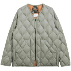 Taion Womens Military V Neck W-Zip Down Jacket Dark Sage Green(Taion Womens Military V Neck W Zip Down Jacket Dark Sage Green)