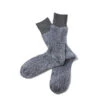 Rototo Double Face Crew Socks Silk / Cotton Dark Gray / Navy(Rototo Double Face Crew Socks Silk Cotton Dark Gray Navy) -Best Clothing Store Untitled 1 0010 Background 0006 NEWsockstemplate 0004 Layer8