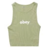 Obey Womens Lower Case T-Shirt Fern(Obey Womens Lower Case T Shirt Fern) -Best Clothing Store obey womens lower case fern 1
